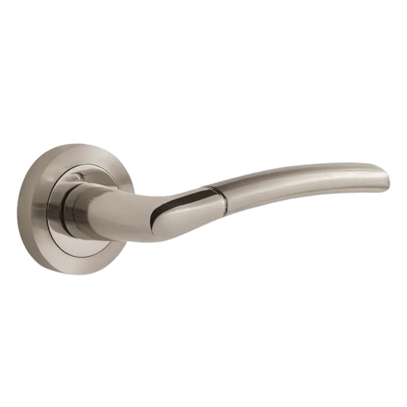 United States-Inspired Augusta Lever On Rose Door Handle - Dual Tone Nickel  (Pair) namepol Flash Sale - The Latest Fashions at Reduced Prices